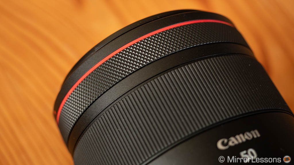 close-up on the canon lens