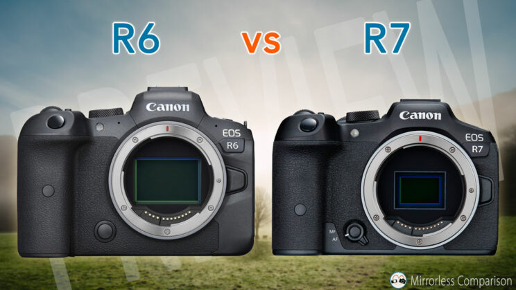 Canon R6 next to R7