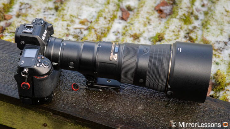 Nikkor AF-S 500mm F5.6 mounted on the Nikon Z9