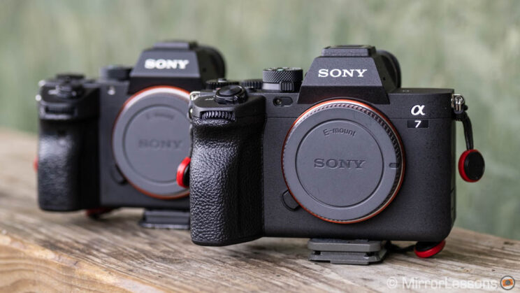Sony A7 IV in front of the A7 III