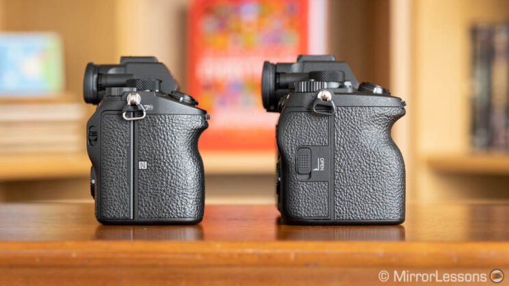 A7 III next to A7 IV, side view