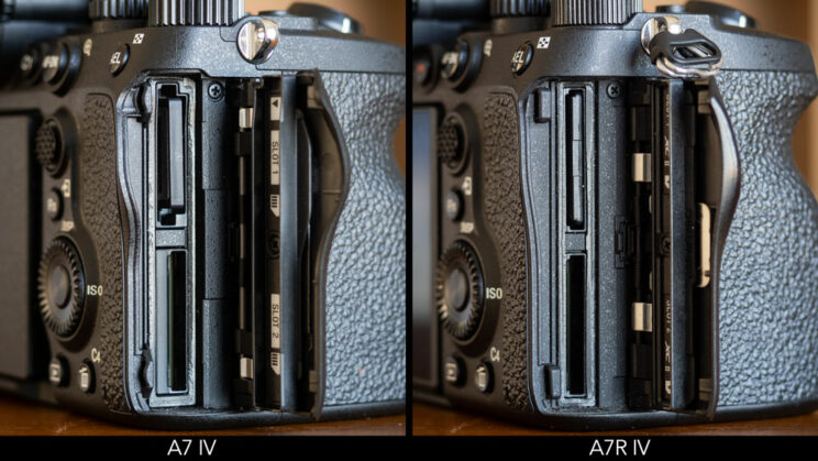 Card slots on the A7 IV and A7R IV