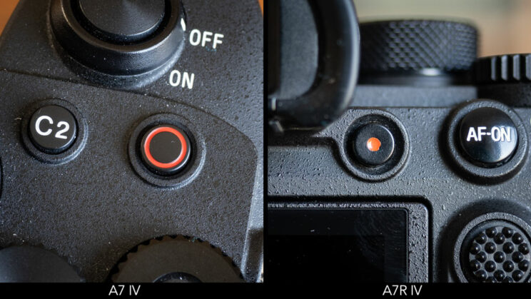 Video recording button on the A7 IV and A7R IV