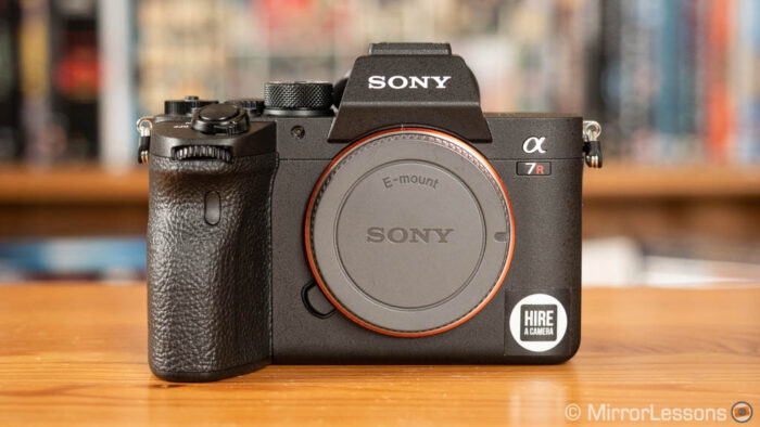 Sony a7R IV, front view